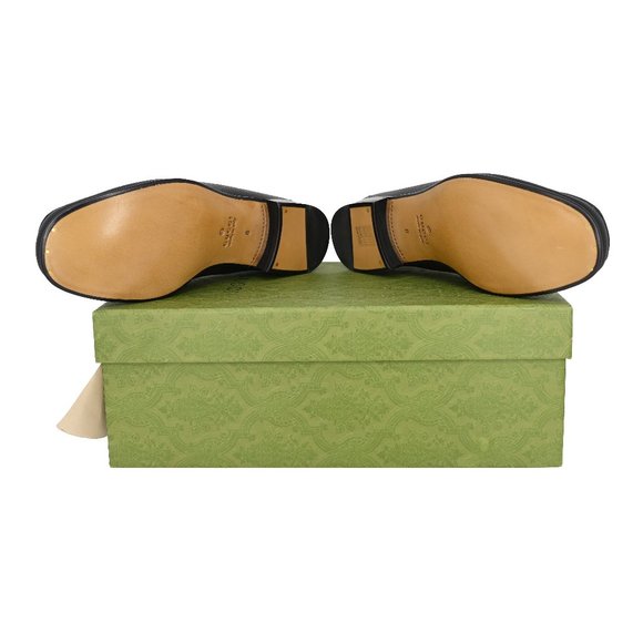 Gucci Men's 673819 Wislet Horsebit Web Leather Loafers - Picture 6 of 8